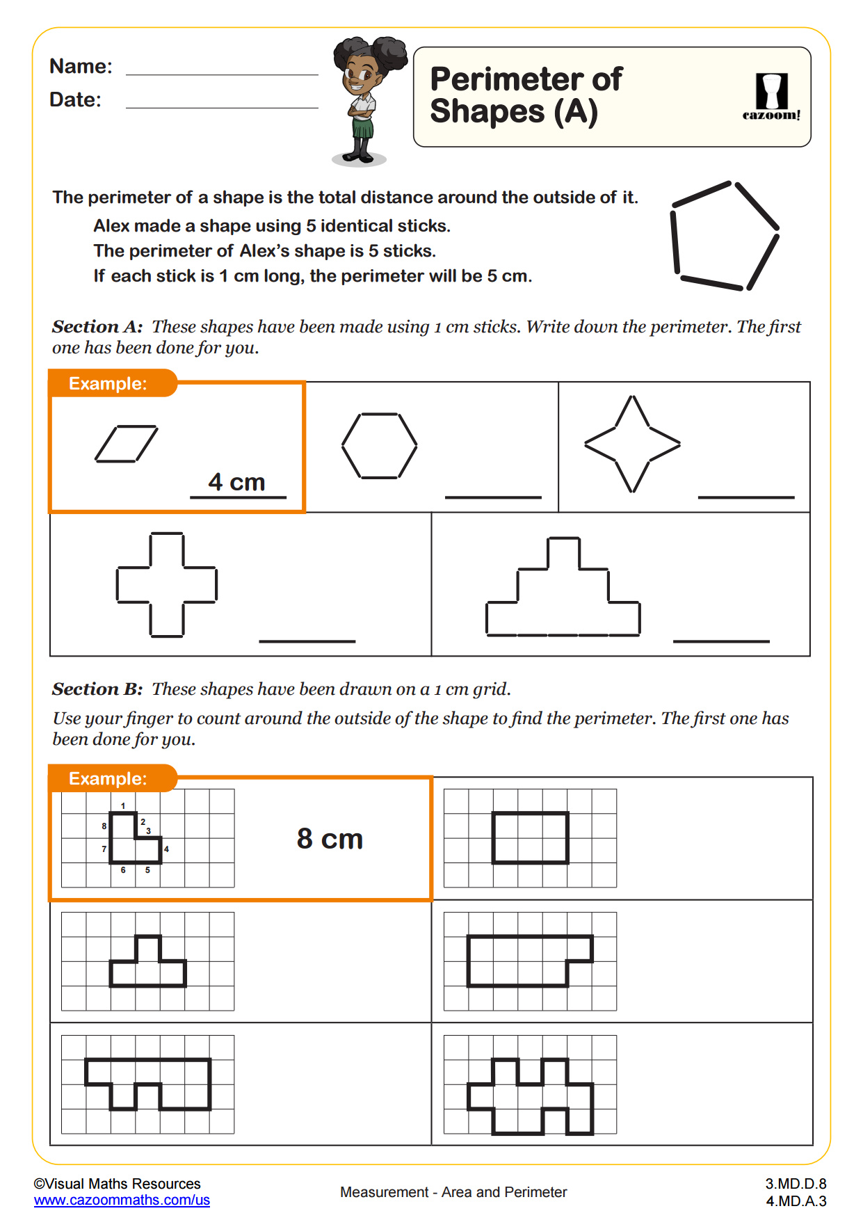 Preview of Perimeter of Shapes (A)
