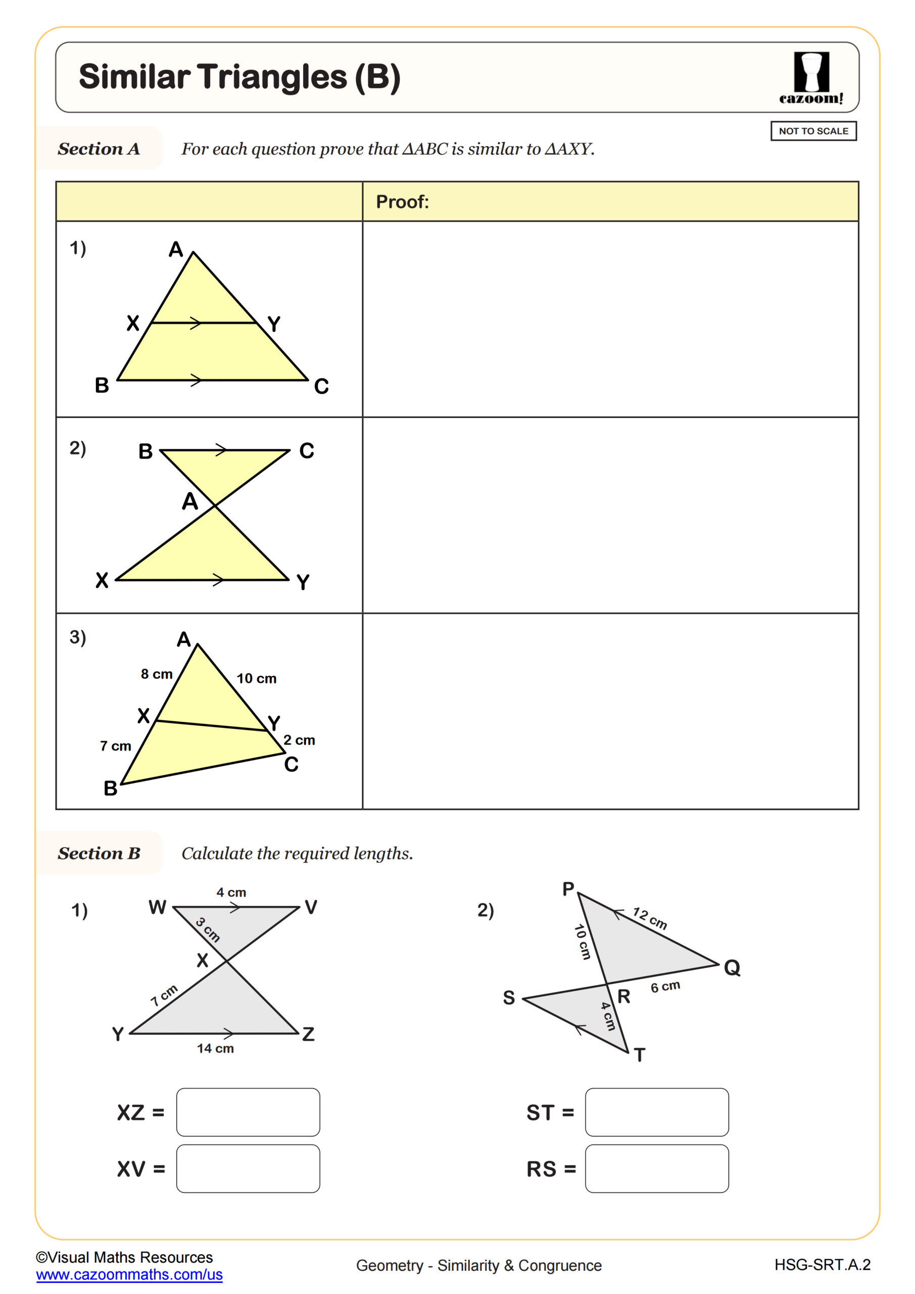 Preview of Similar Triangles (B)