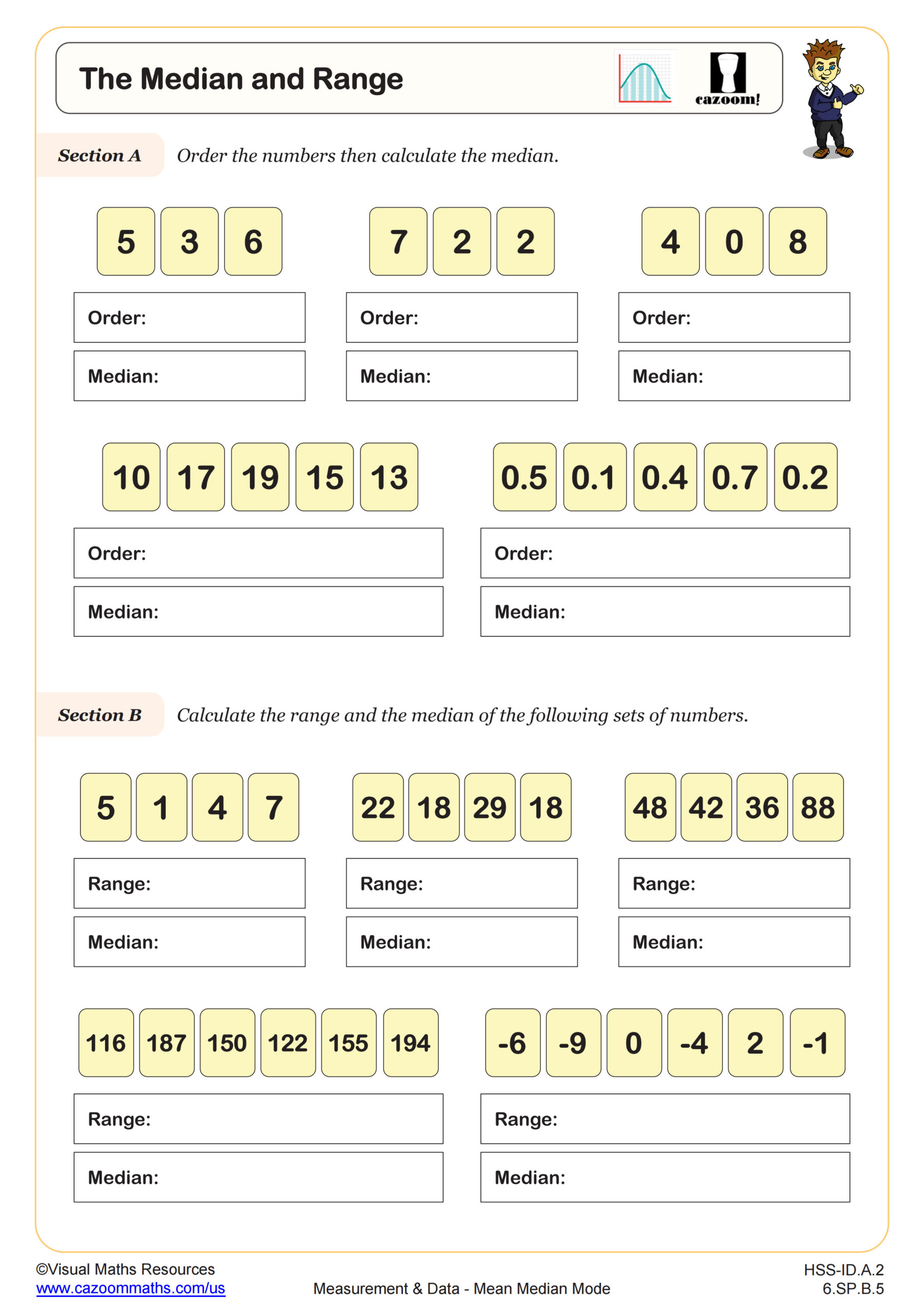 Preview of Median and Range