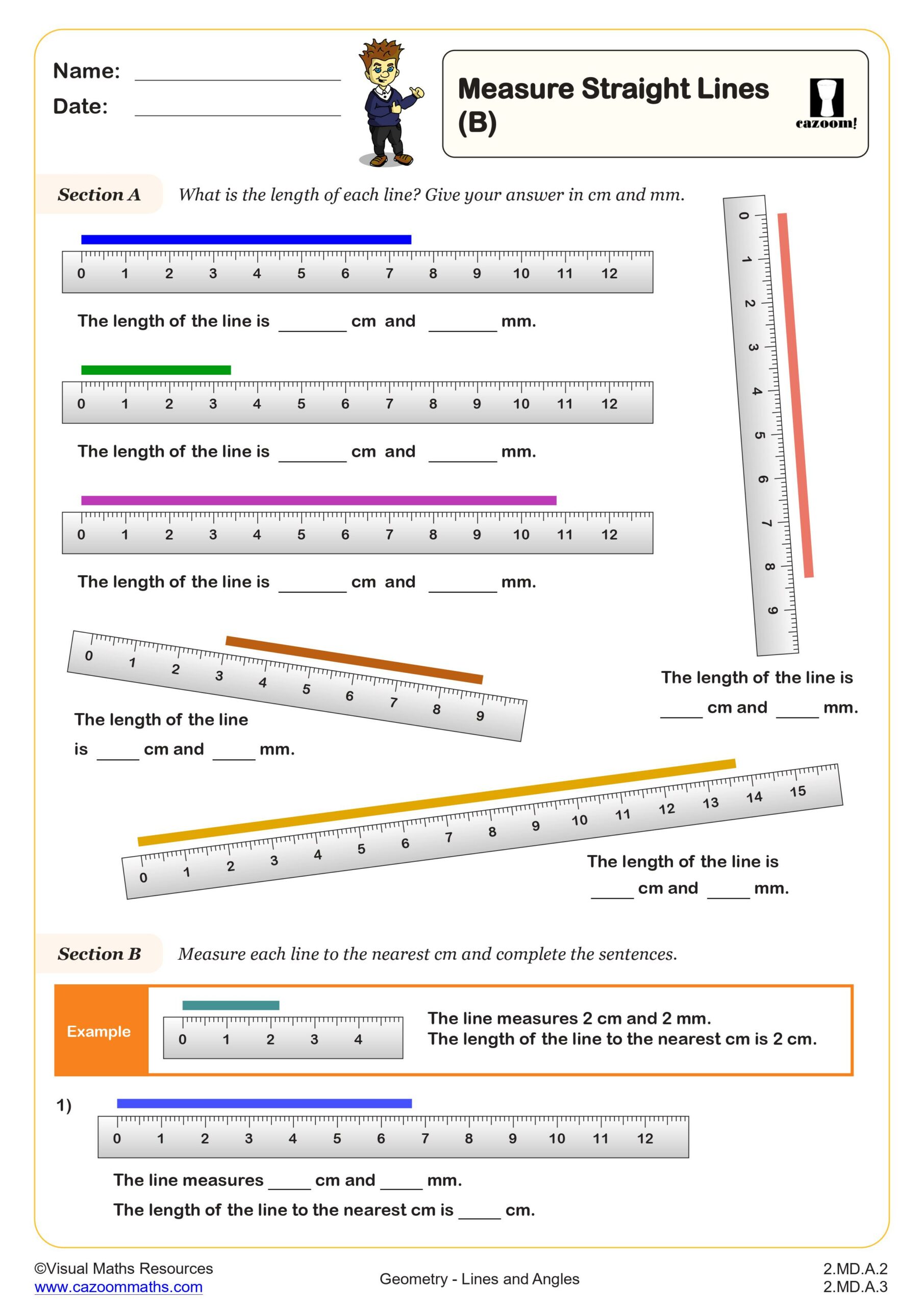 Preview of Measure Straight Lines (B)