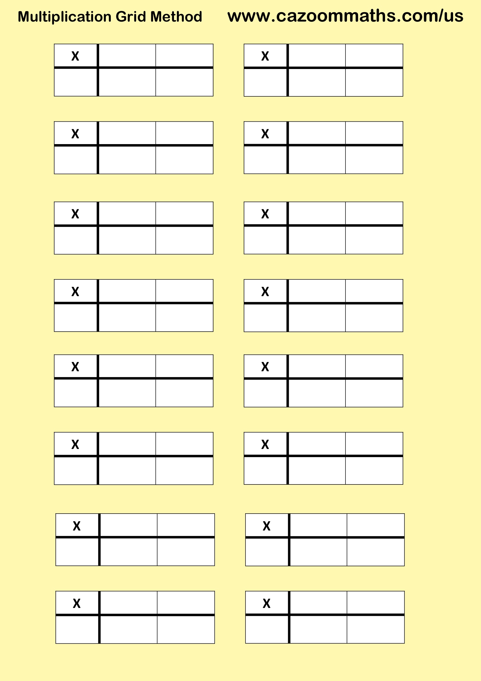 Preview of Grid Method Multiplication