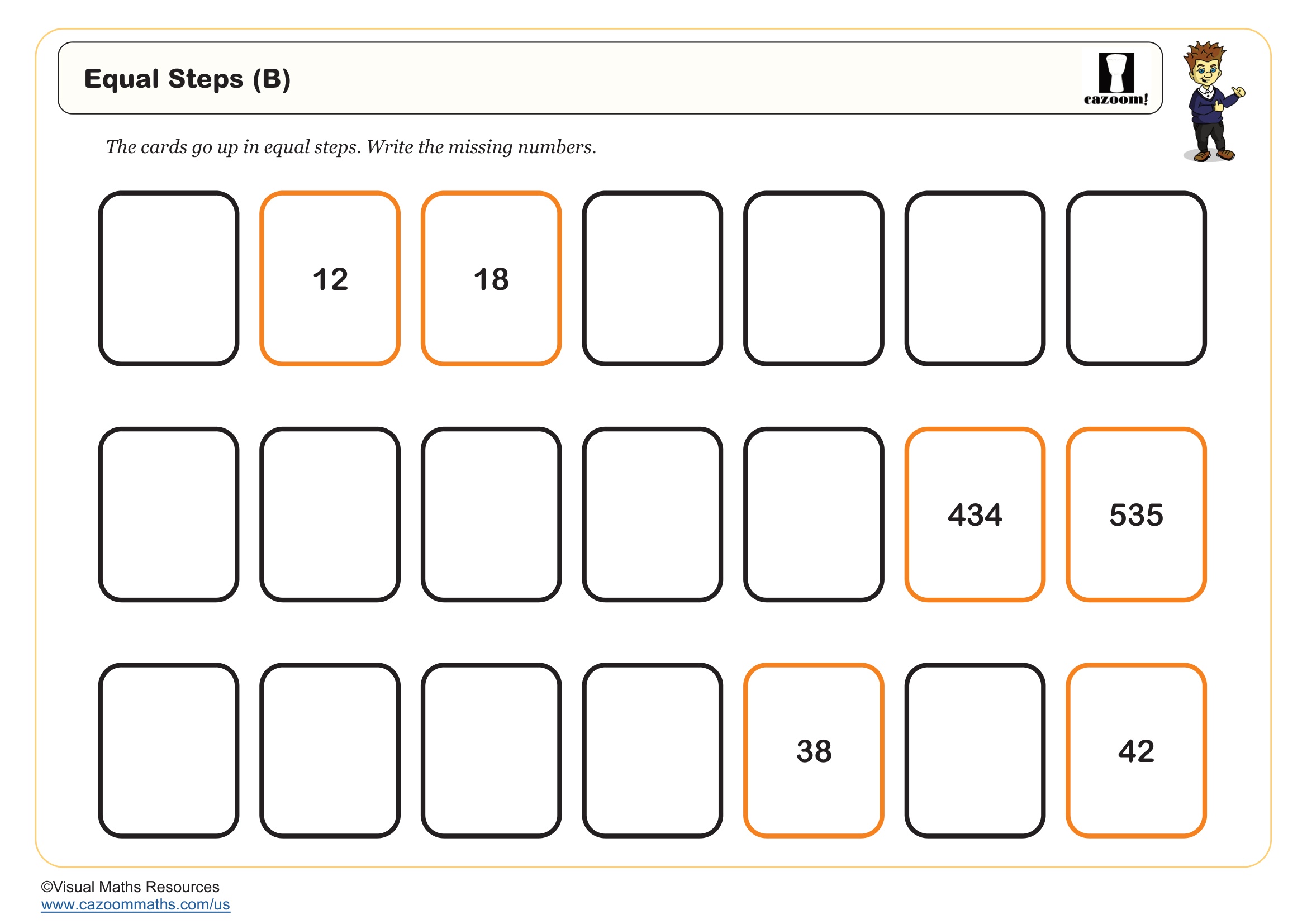 Equal Steps (B) Free Teaching Resource