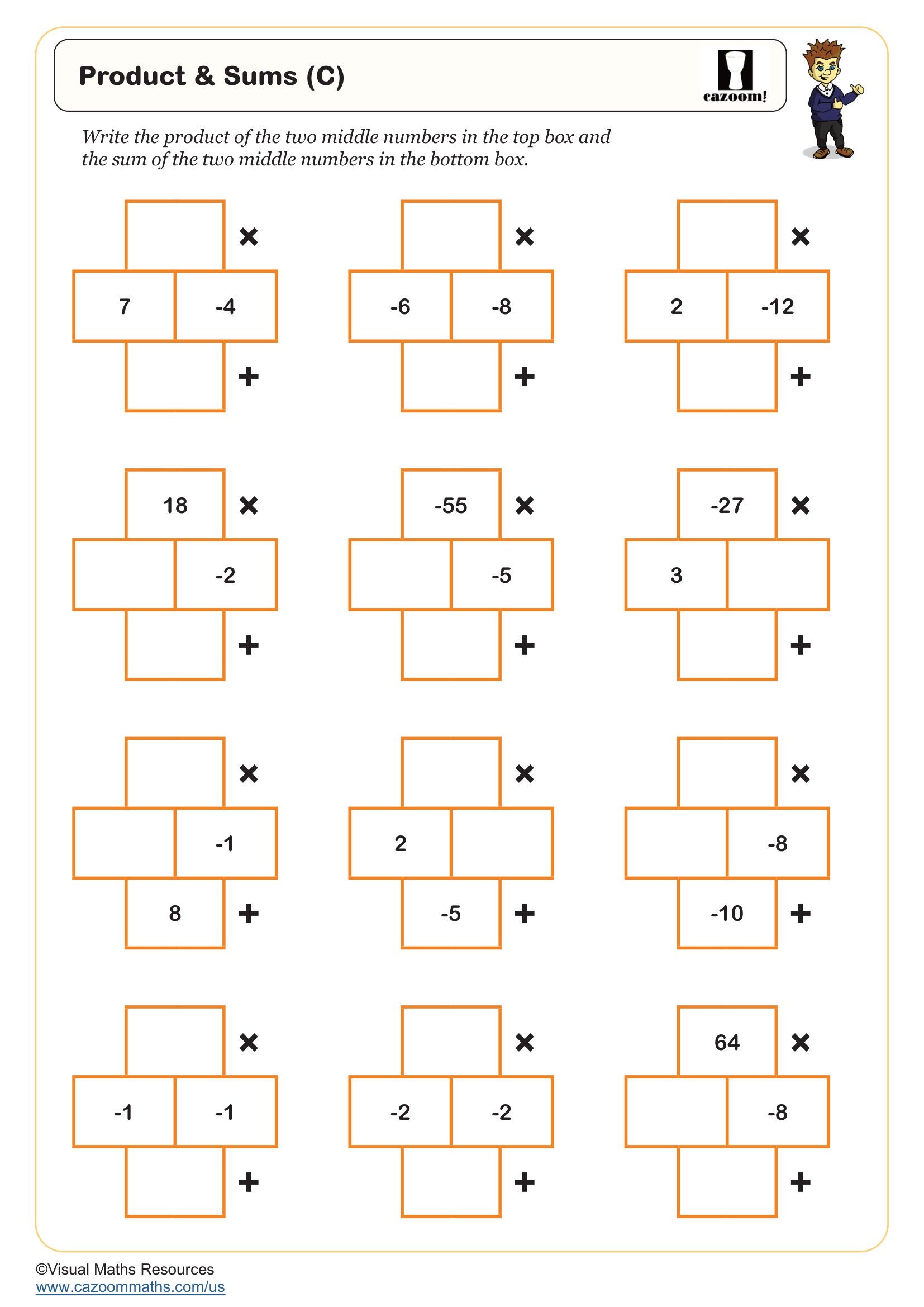 Preview of Products and Sums (C)