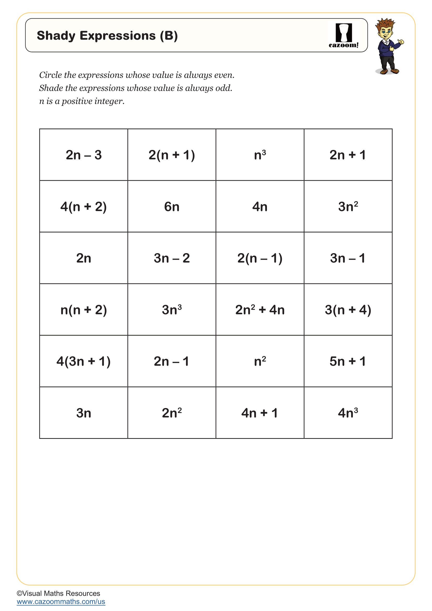 Preview of Shady Expressions (B)