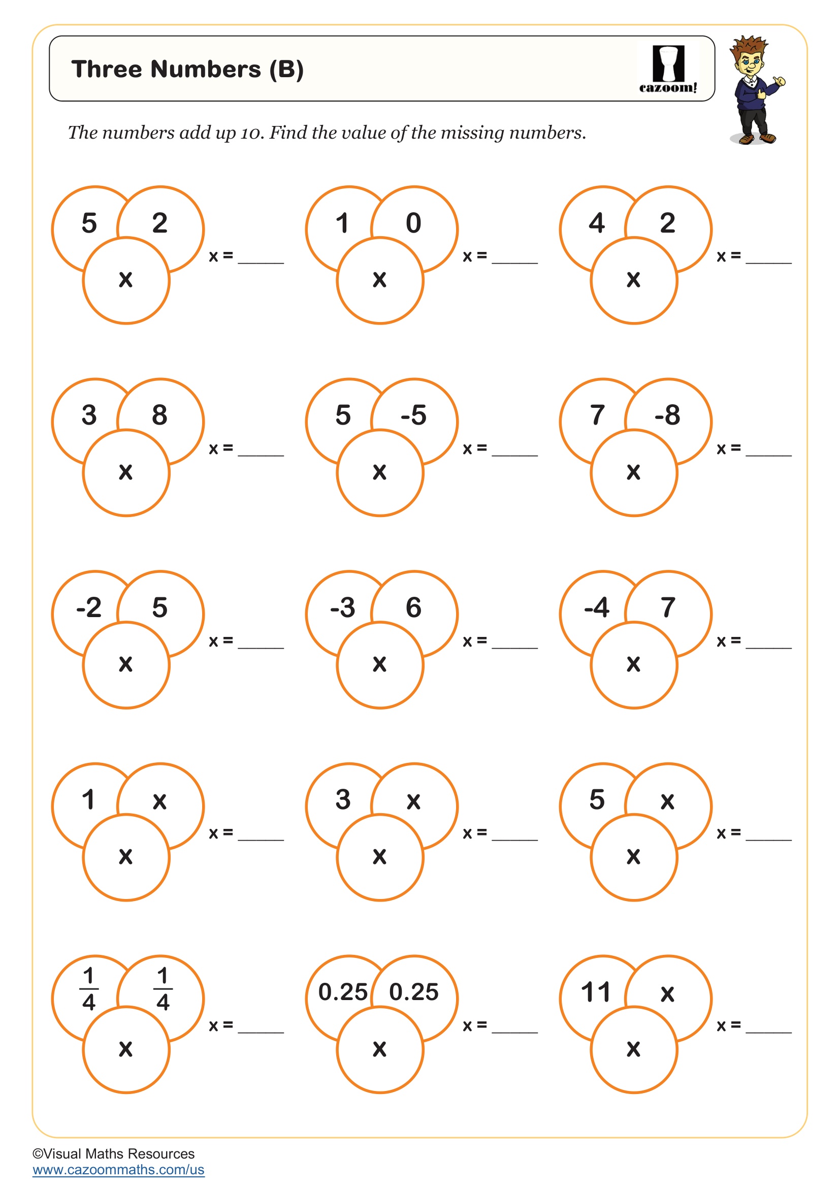 Three Numbers (B) Free Teaching Resource