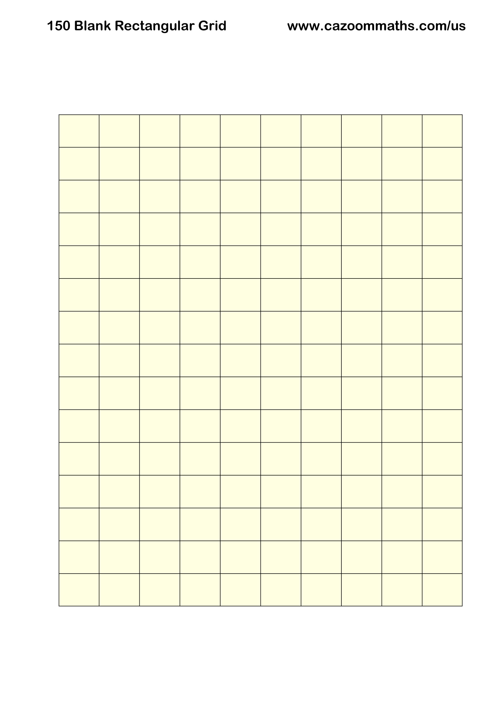 Preview of Blank 150 Rectangular Grid