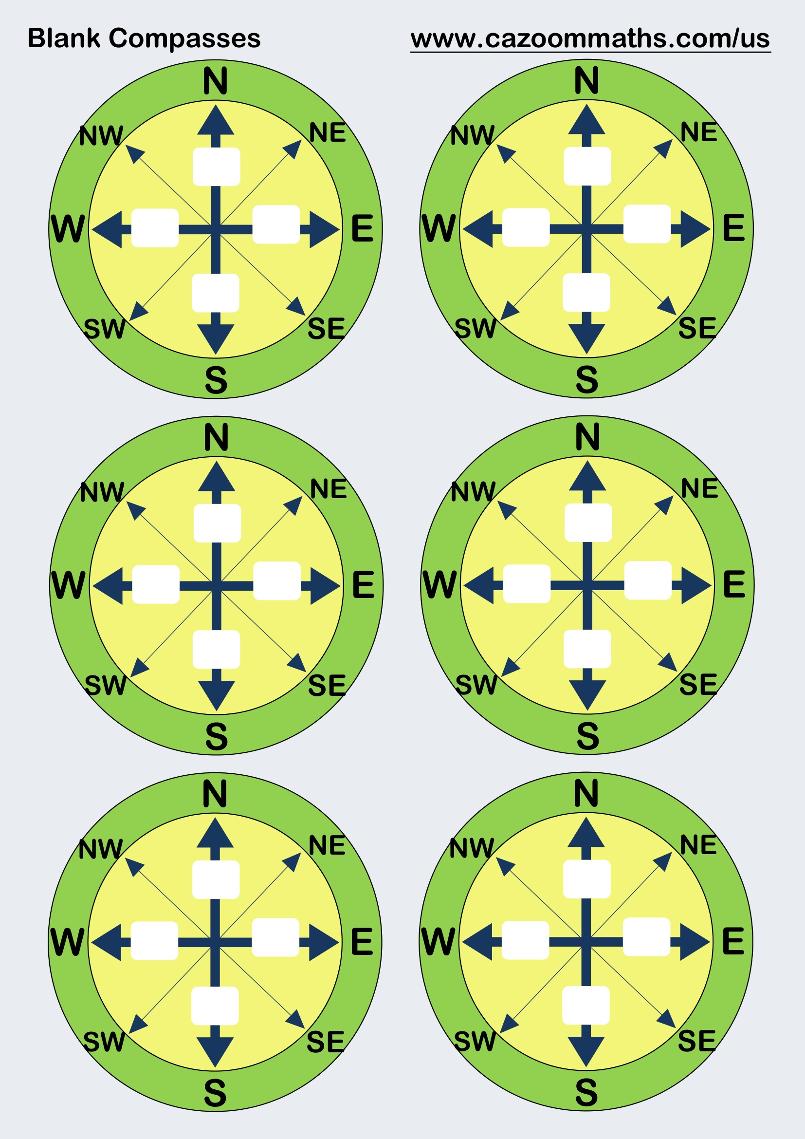 Preview of Blank Compasses