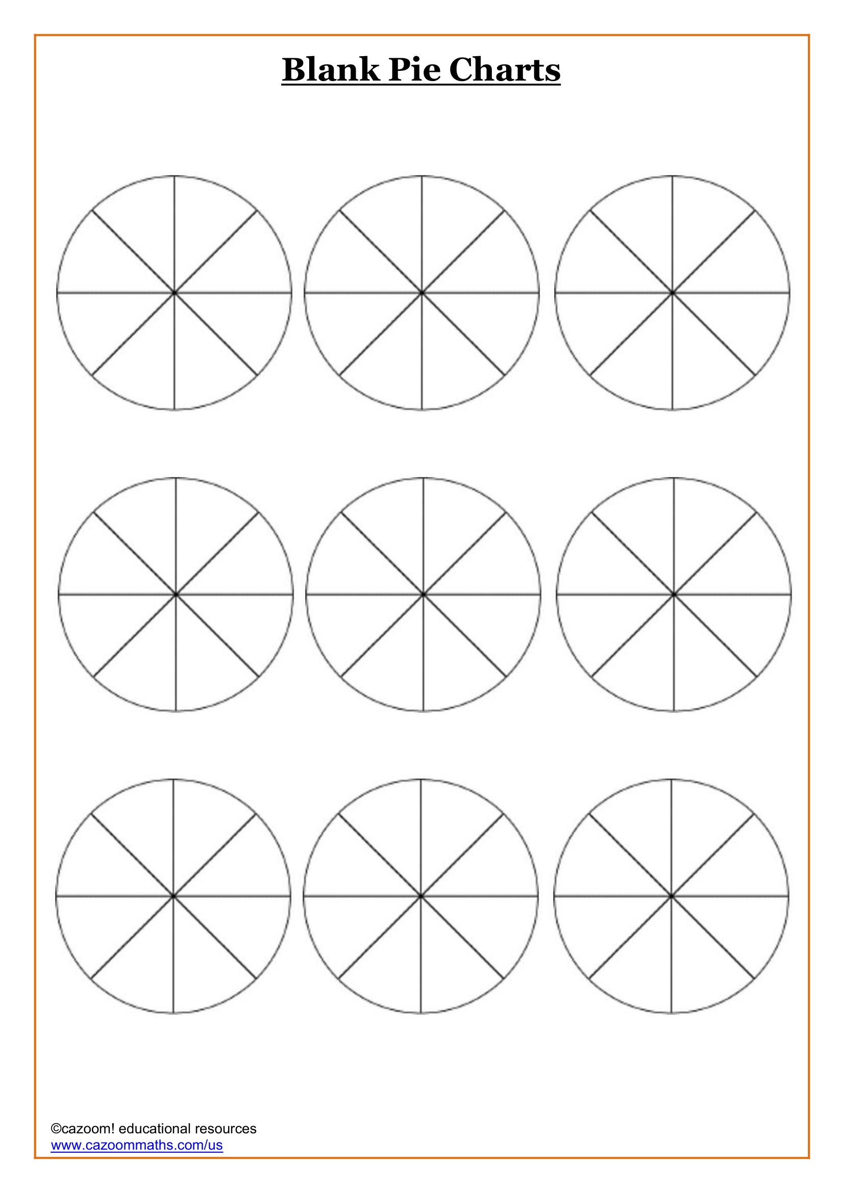 Preview of Blank Pie Charts