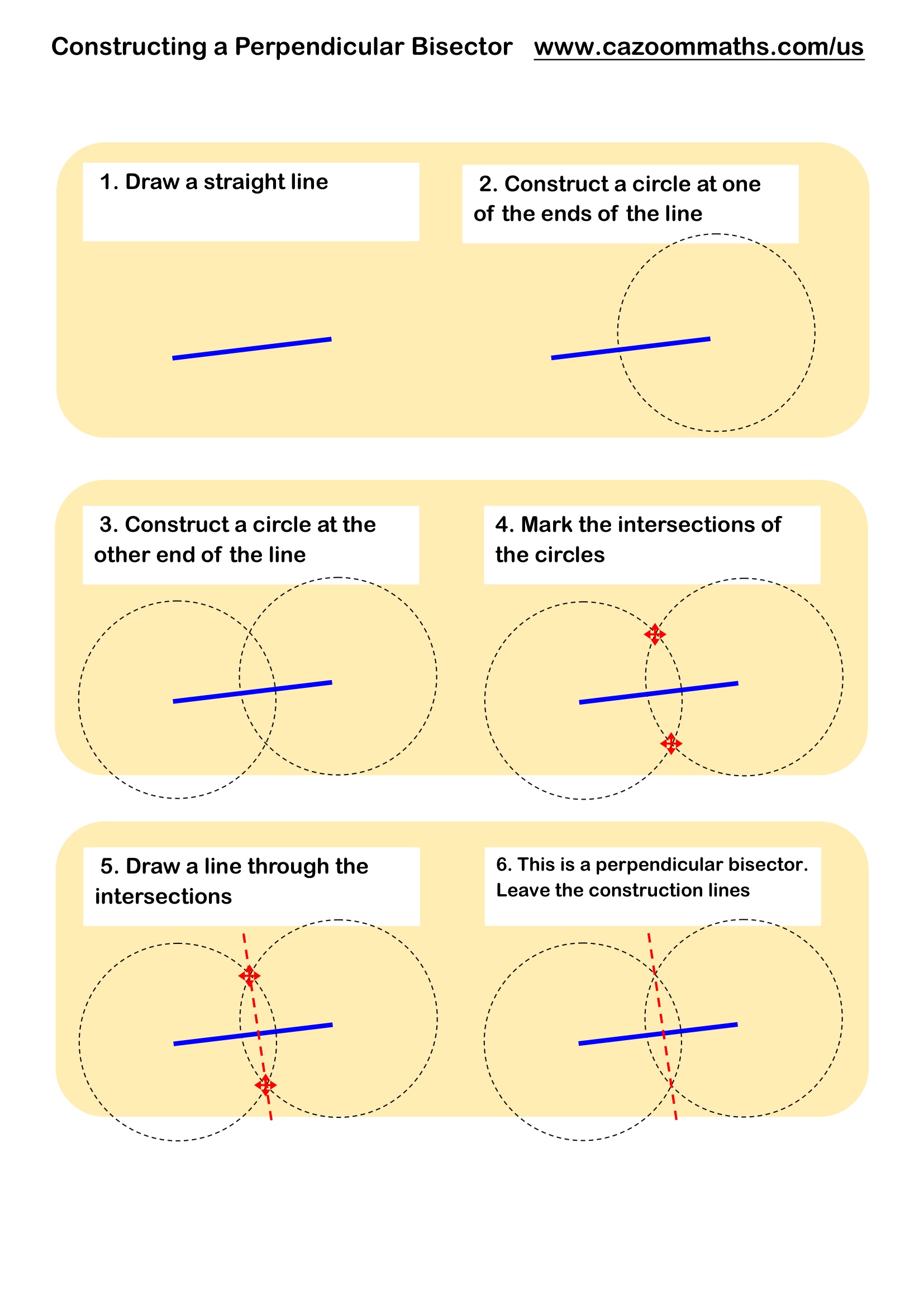 Preview of Constructing a perpendicular bisector