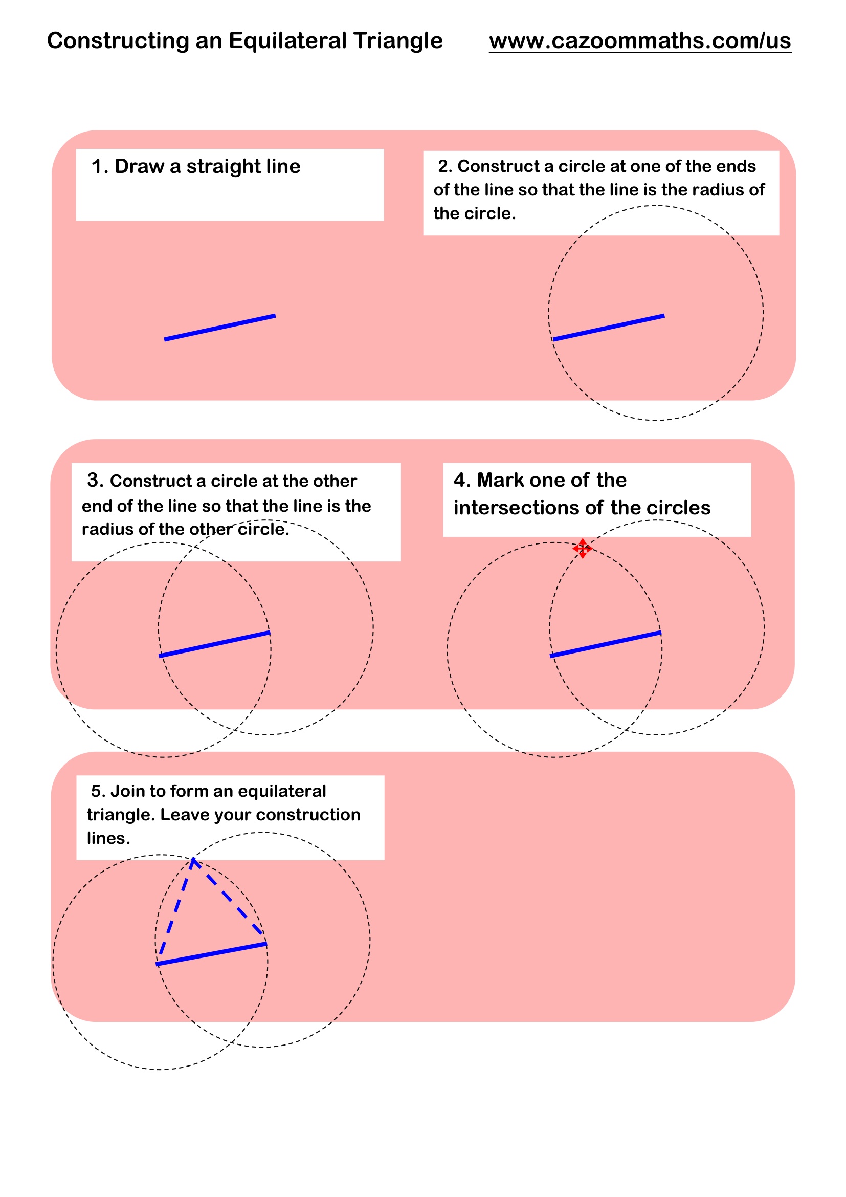 Constructing an Equilateral Triangle Free Teaching Resource