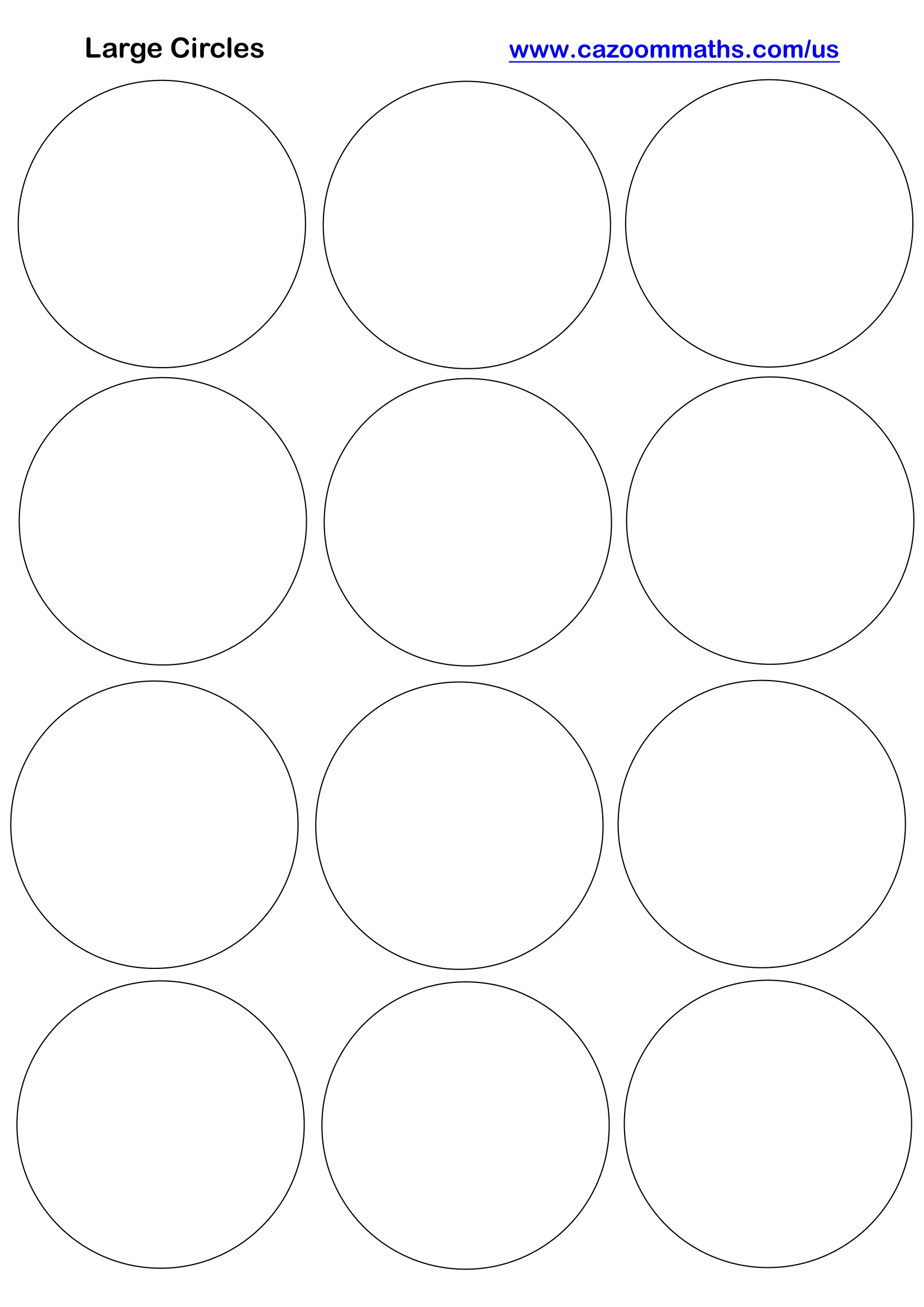 Preview of Large Circles