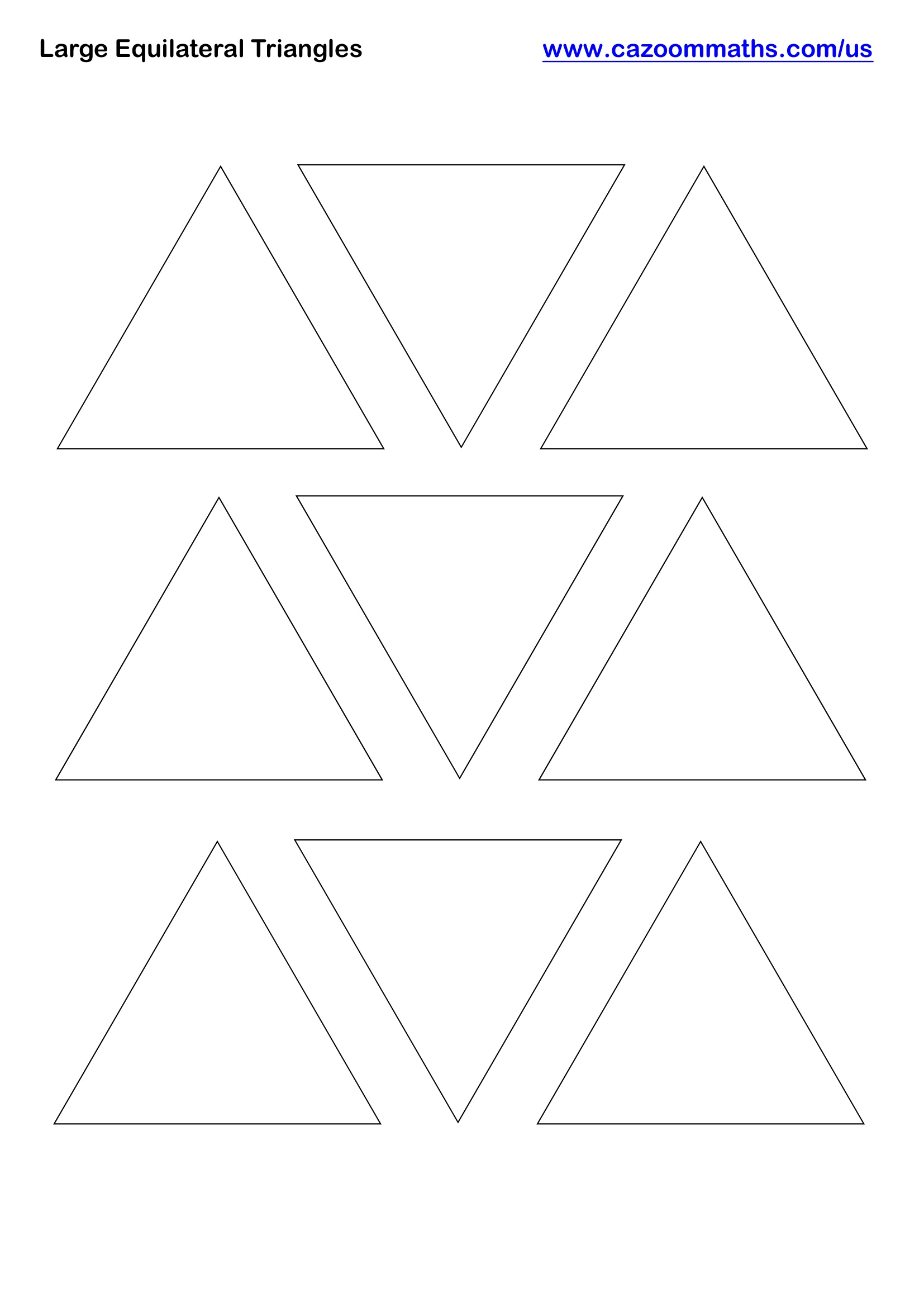 Large Equilateral Triangles Free Teaching Resource