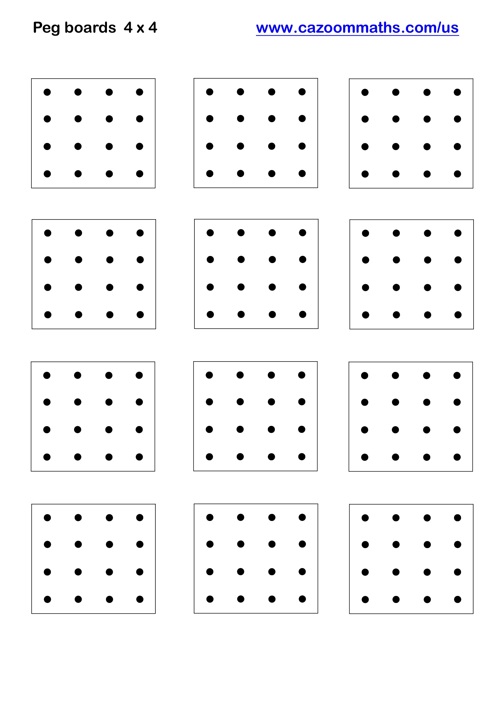 Preview of Peg Boards 4 x 4
