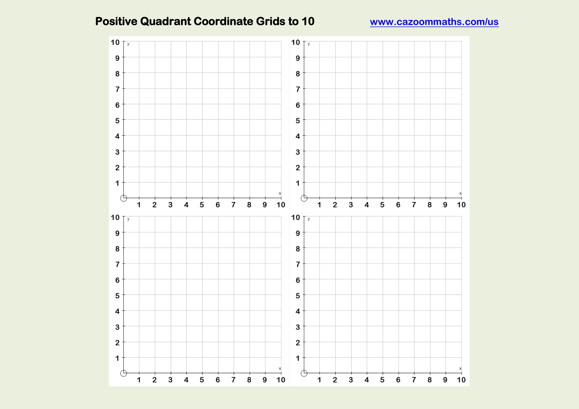 Preview of Coordinate Grid