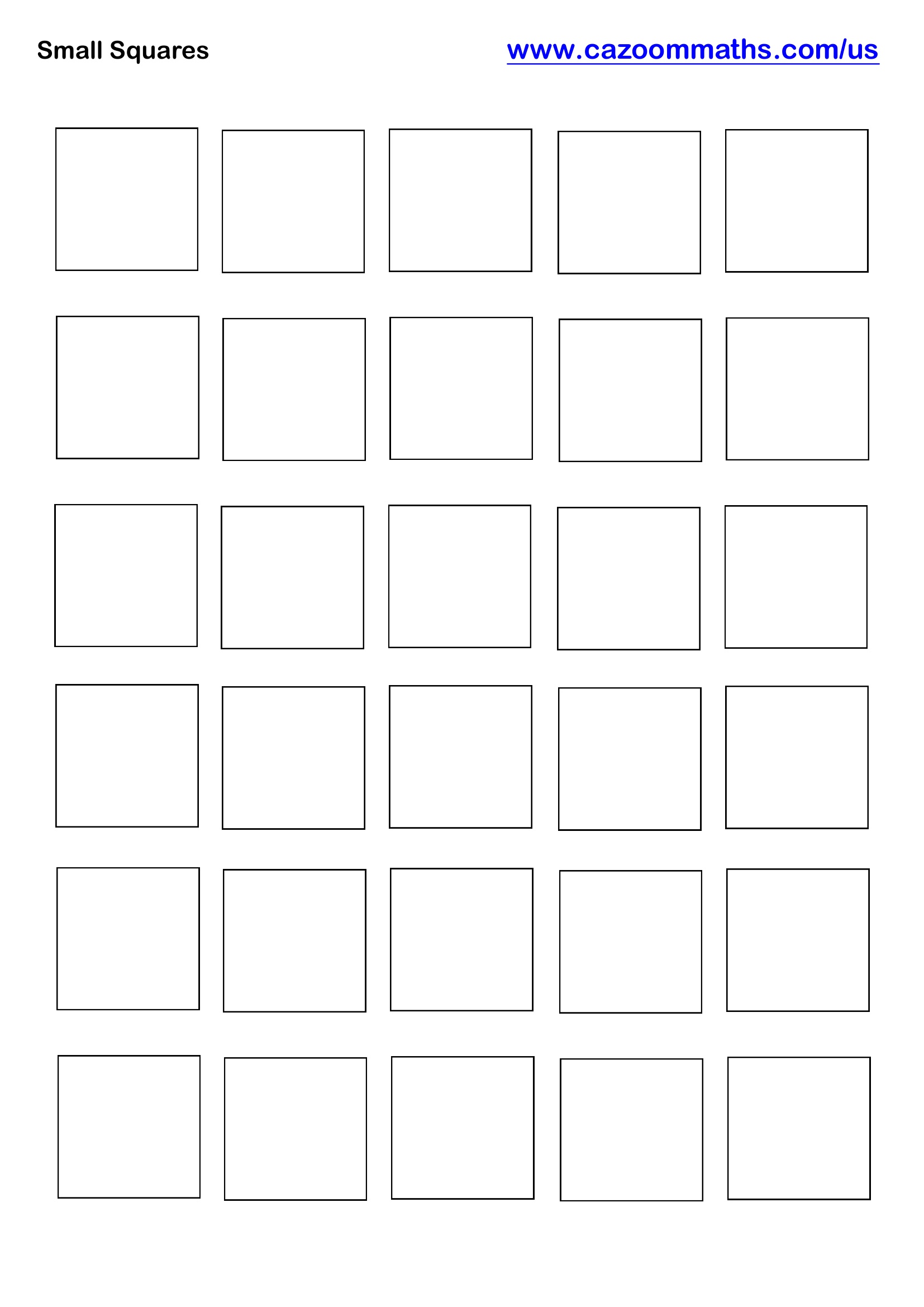 Preview of Small Squares