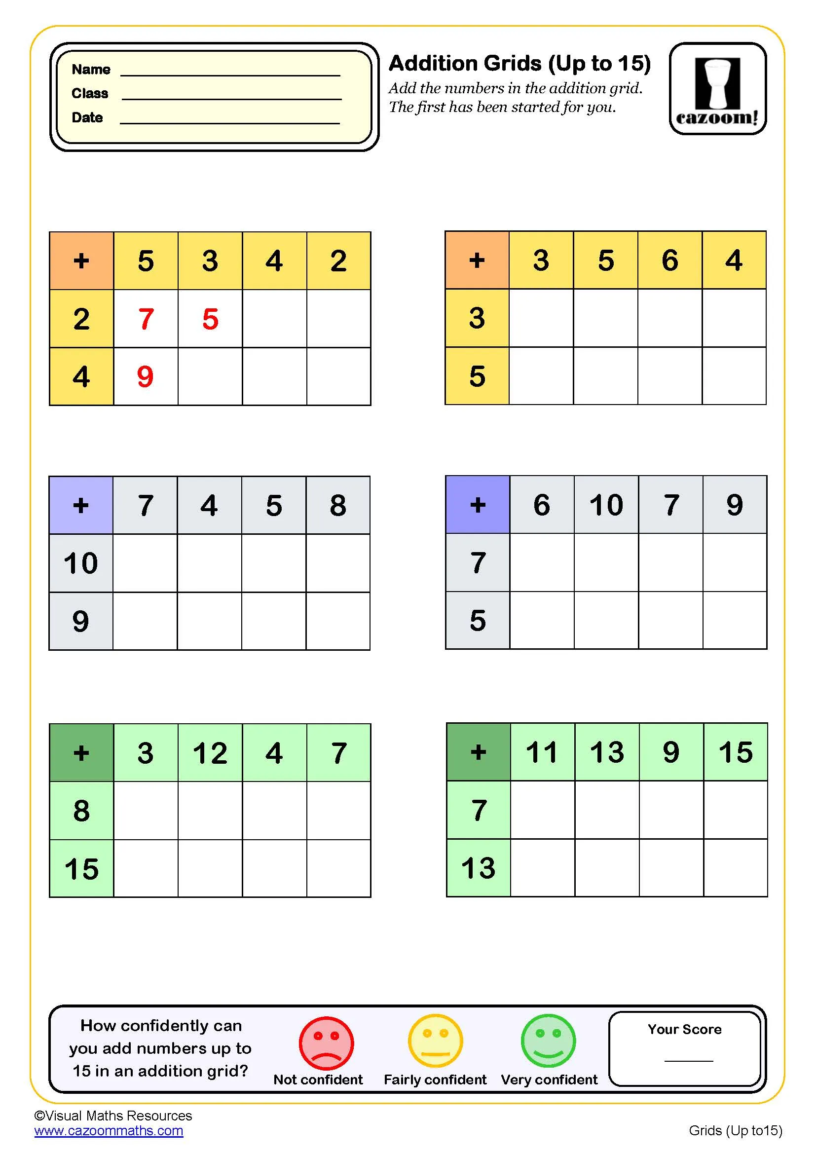 Year 1 Maths Worksheets
