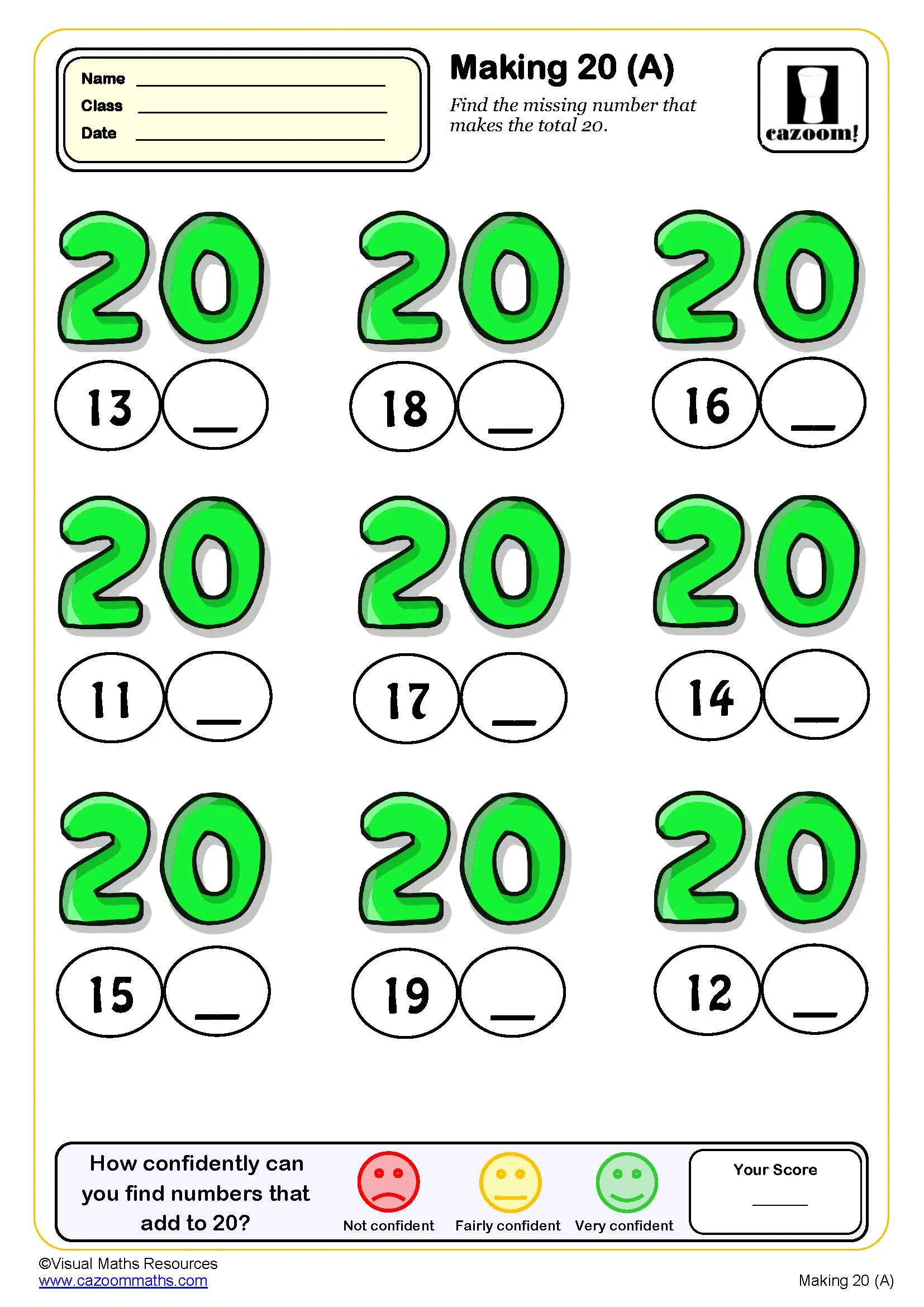 Year 1 Maths Worksheets