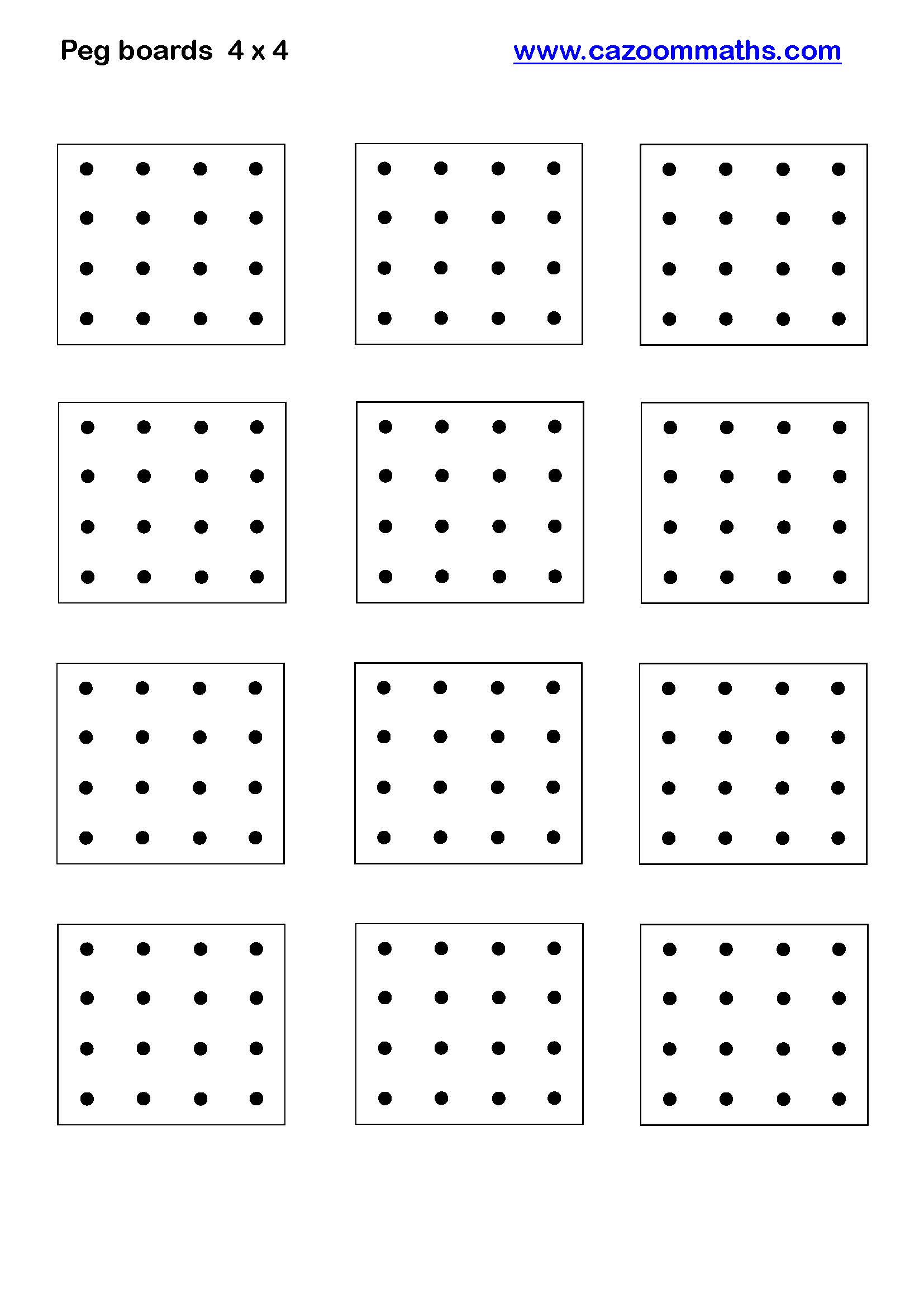 Preview of Peg Boards 4 x 4