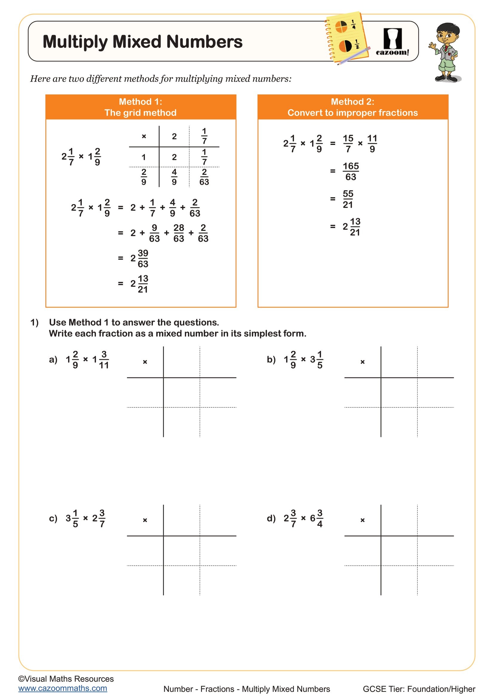Preview of Multiply Mixed Numbers